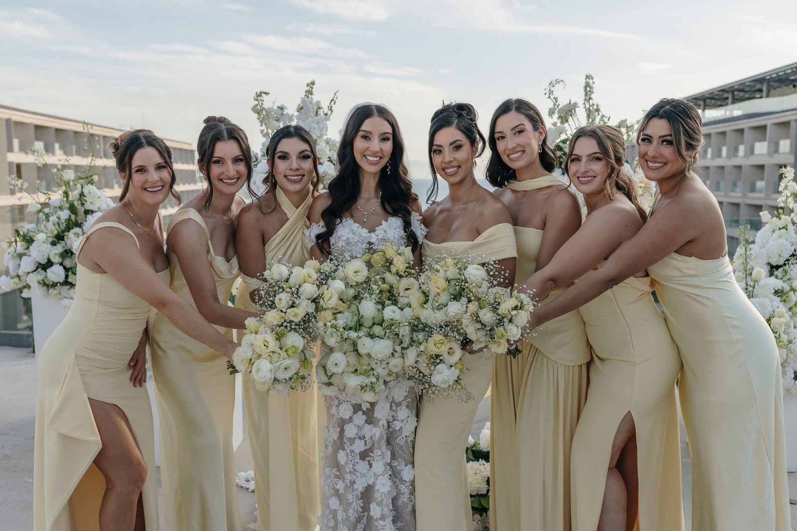 Bridal party styled by Mich & Beauty Team